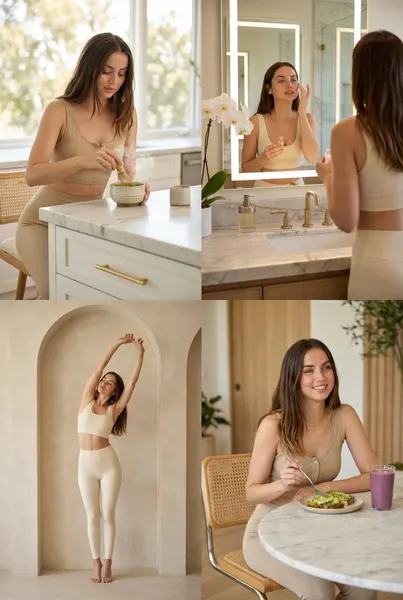 Everyday lifestyle photo sequence